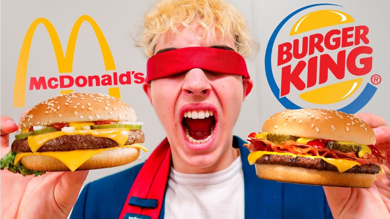 SI ADIVINAS LA COMIDA A CIEGAS GANAS 1000$! (McDonalds vs Burguer King)