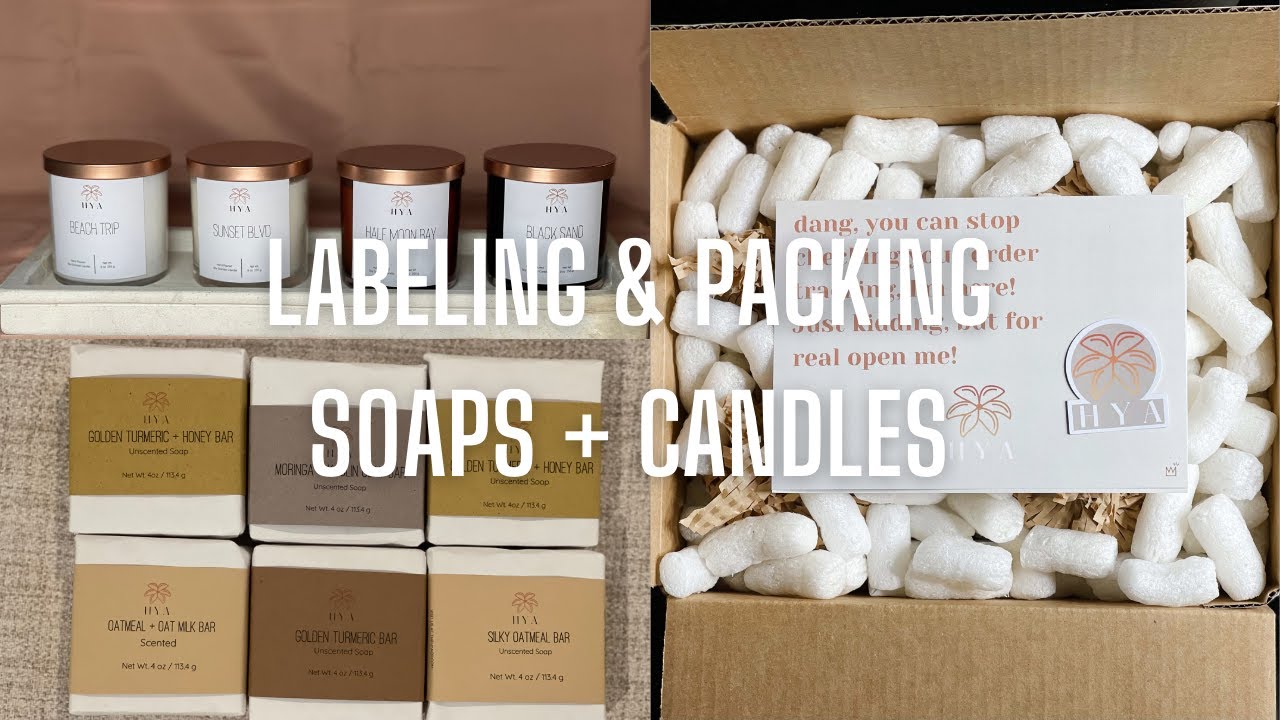 HOW I LABEL & PACKAGE OUR PRODUCTS | SHIPPING CANDLES AND SOAPS
