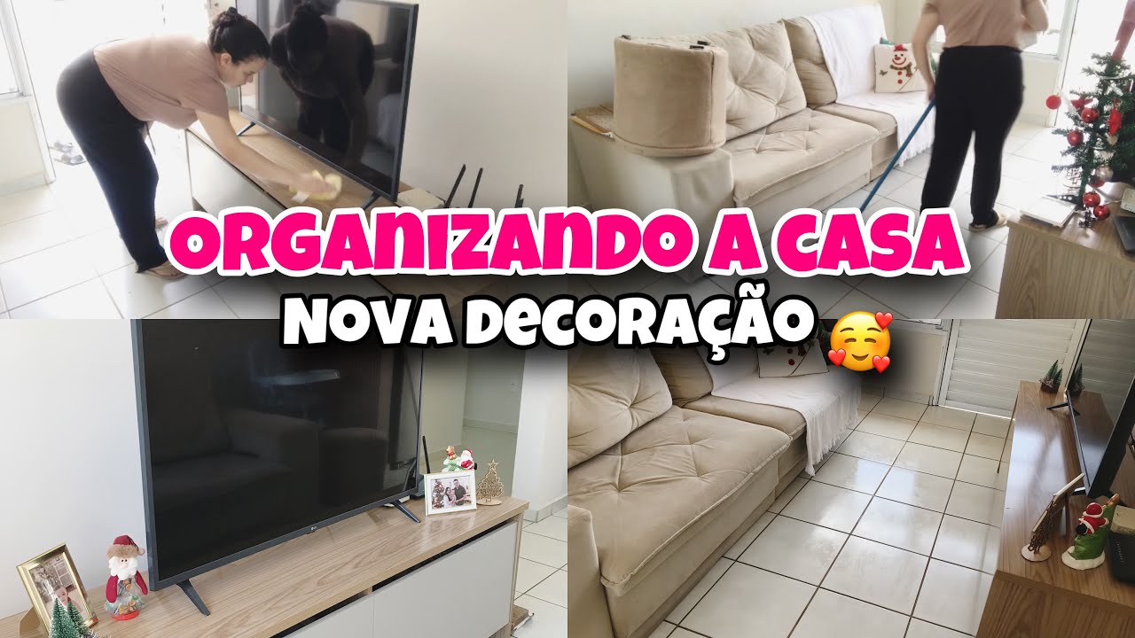 FAXINEI A SALA E A COZINHA E DECOREI COM AS FOTOS DE NATAL 😍💕| FICOU LINDO | JULIANA DULTRA