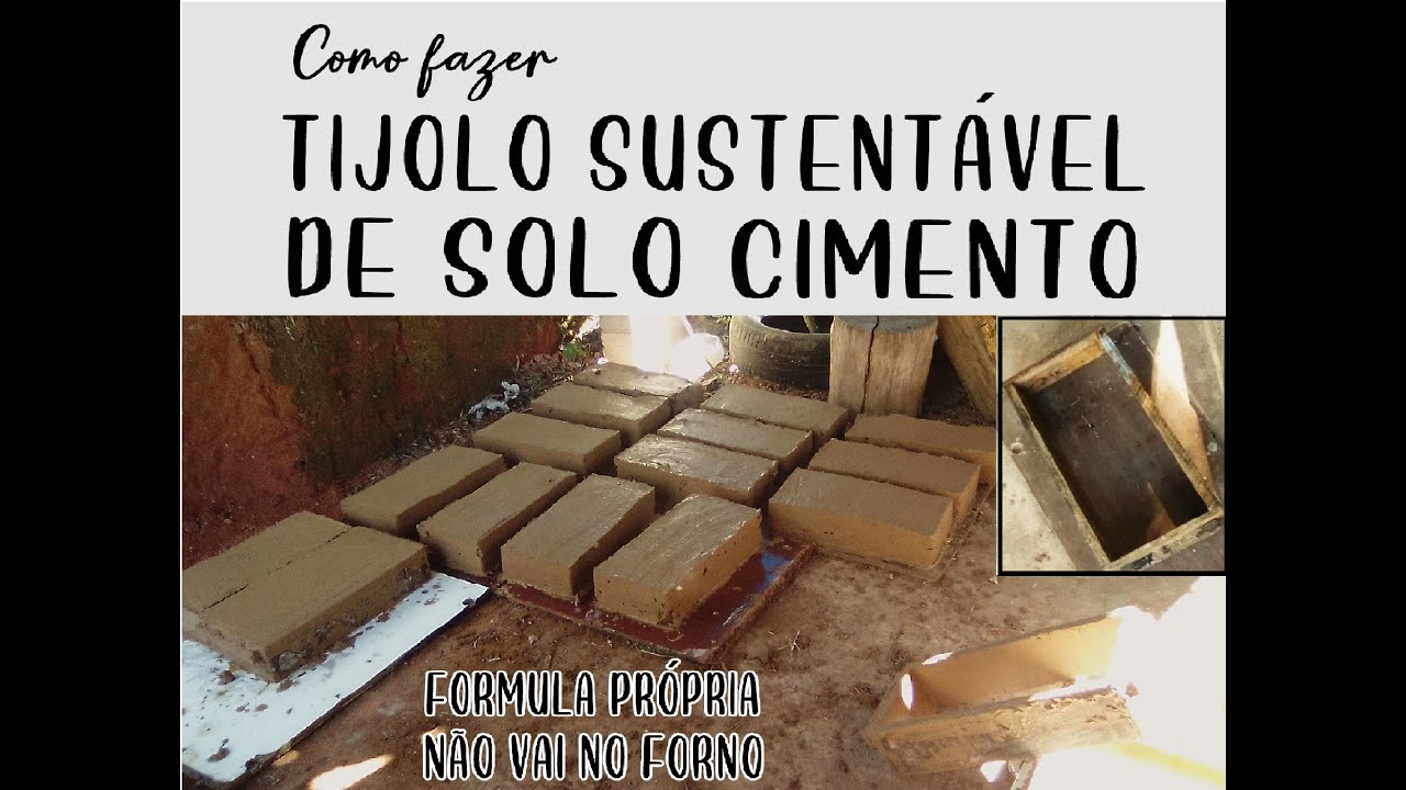 Tijolo sustentável de solo cimento para o nosso refugio