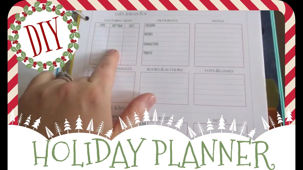 Simple DIY Holiday Planner