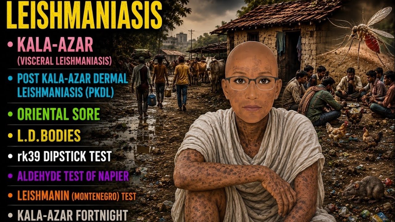 Leishmaniasis | Kalaazar | Post Kala-azar Dermal Leishmaniasis | PKDL | Oriental Sore | Arpits PSM 