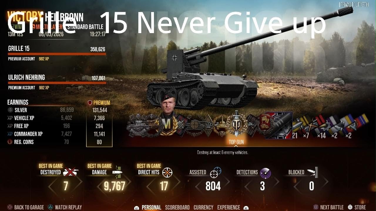 Grille 15   Never Give up