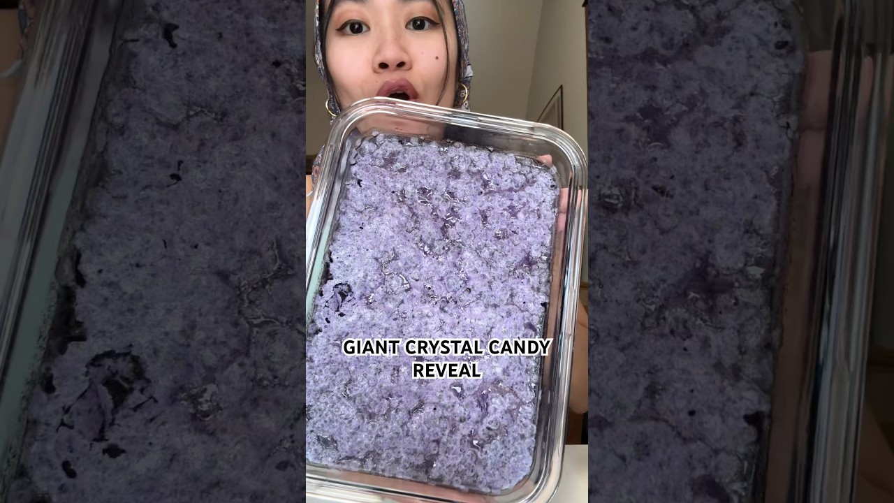 PT. 2: crystal candy from scratch! should i dry it as-is or cut it up? 🤔 #crystalcandy #agar #asmr