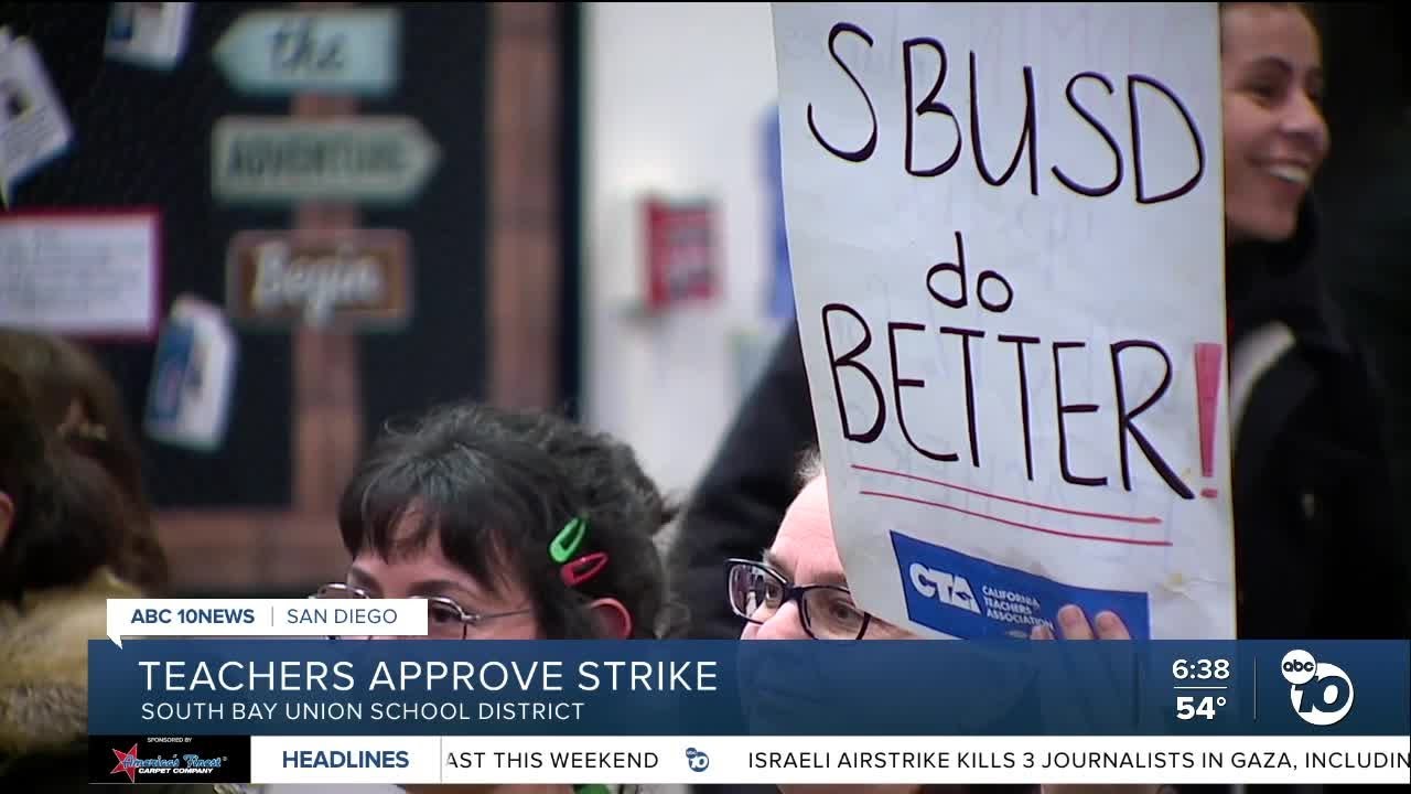 South Bay Union School District teachers approve strike as negotiations stall