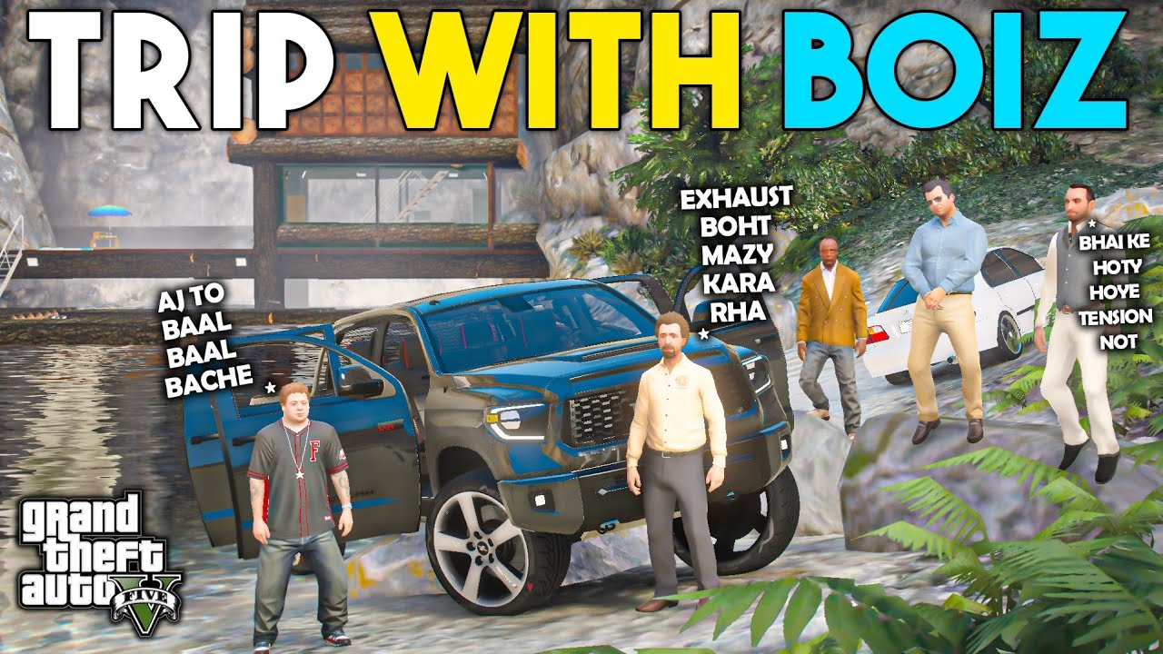 TRIP WITH BOIZ ON TOYOTA TUNDRA |NEW EXHAUST IN EK9 | GTA 5 | Real Life Mods #285 | URDU |