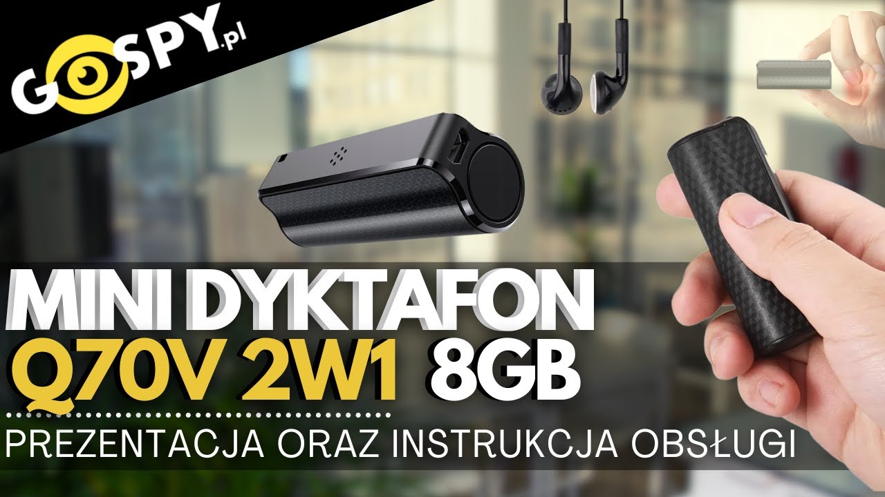 Q70V 2W1 DYKTAFON SZPIEGOWSKI - PREZENTACJA, TEST DŹWIĘKU I OBSŁUGA - GOSPY.PL