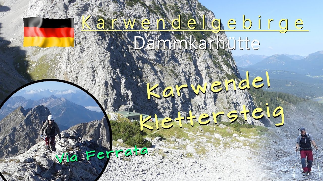 Karwendel Klettersteig westl. Karwendelspitze Dammkar Dammkarhütte