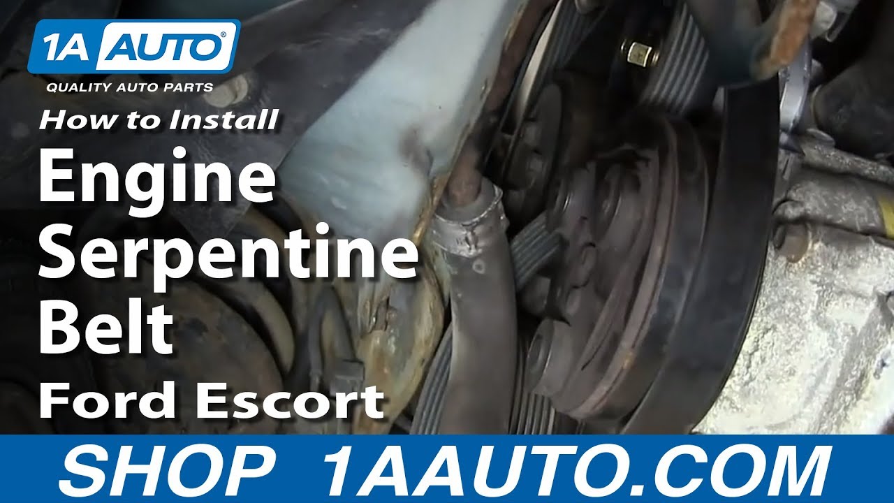 How to Replace Serpentine Belt 97-03 Ford Escort