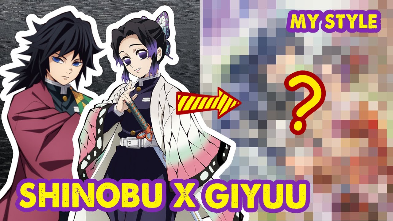 Рисуем Синобу и Гию как пару - Kimetsu no Yaiba | Huta Chan