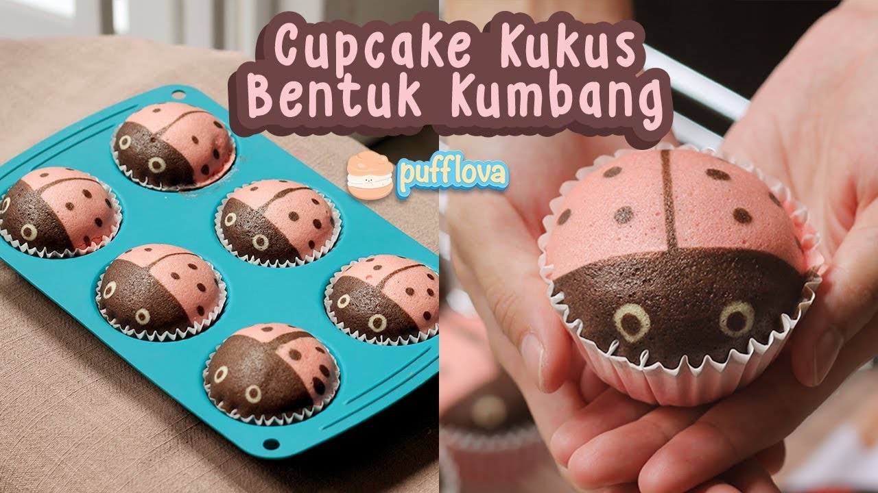 MEMBUAT CUPCAKE KUKUS BENTUK KUMBANG | BOLU KUKUS KARAKTER | STEAMED CUPCAKE RECIPE