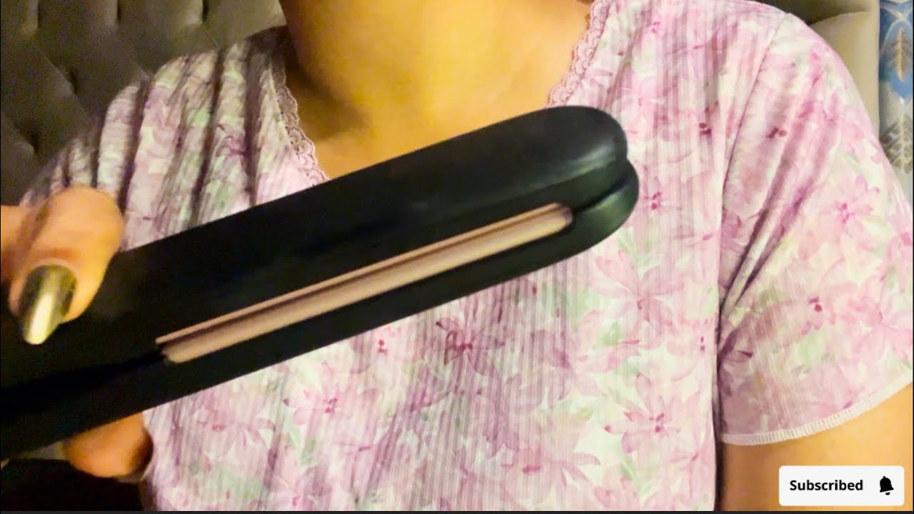 Asmr- Straightening your Hair ( hand movements & mouth sounds) #asmrhairplay #handmovements #asmr