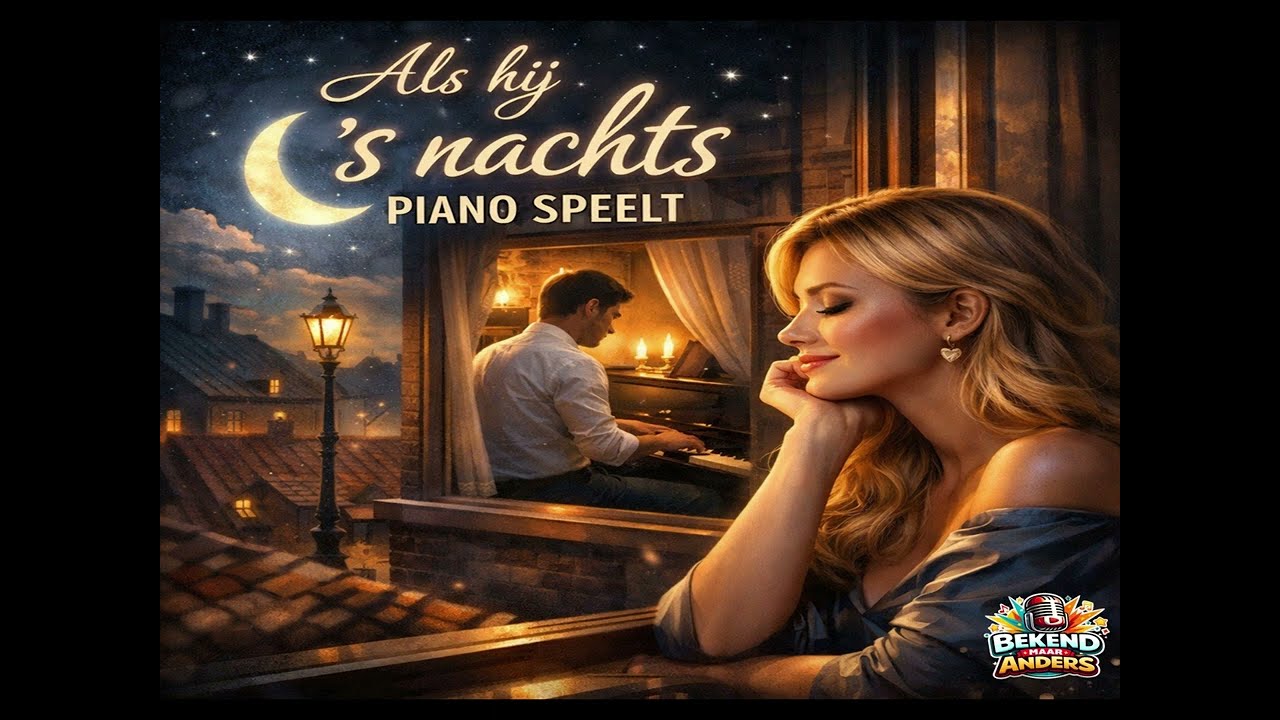 Als hij 's nachts piano speelt