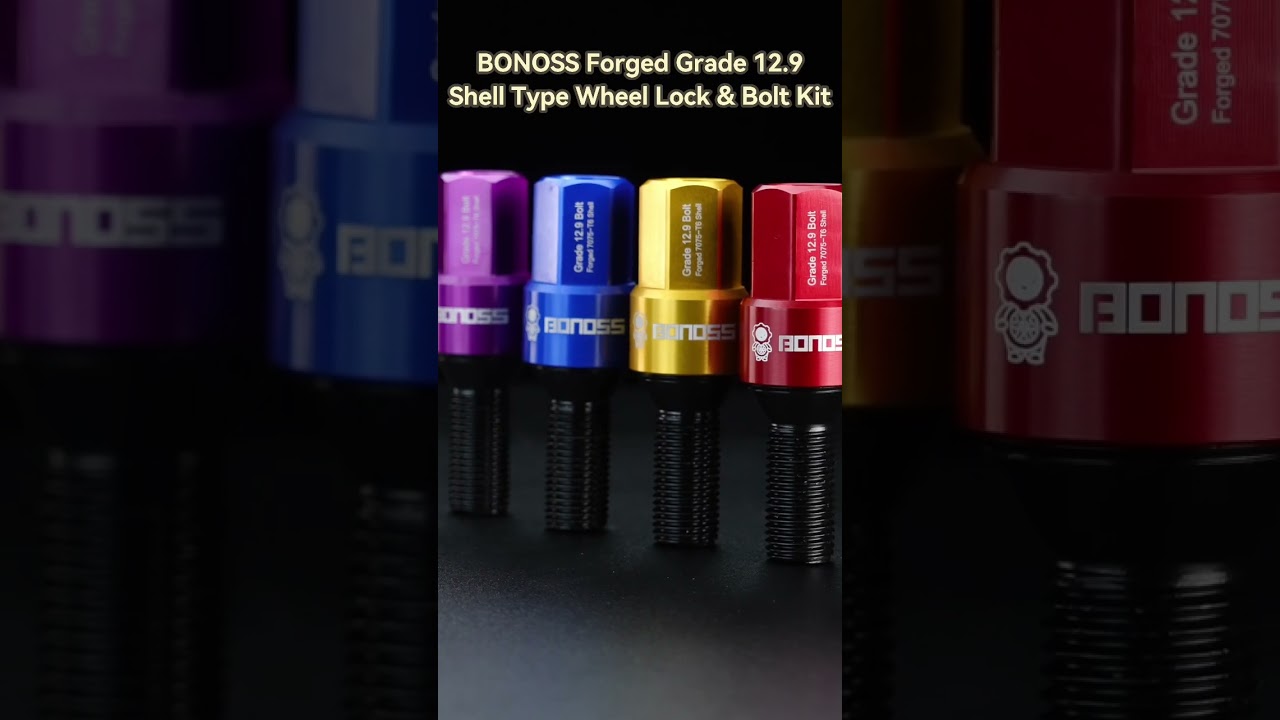 Uncompromising Strength and Security: BONOSS Forged Grade 12.9 Wheel Lock & Bolt Kit. 