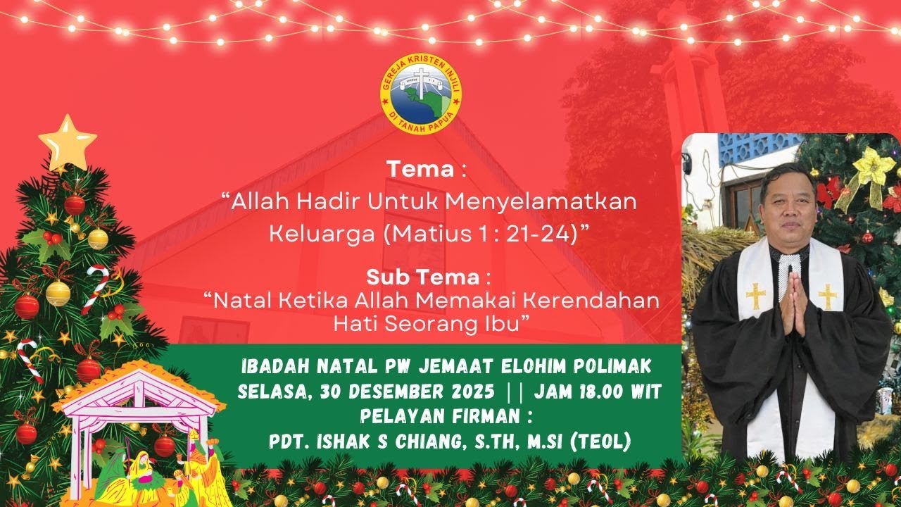 LIVE STREAMING IBADAH NATAL PW JEMAAT | 30 DESEMBER 2025