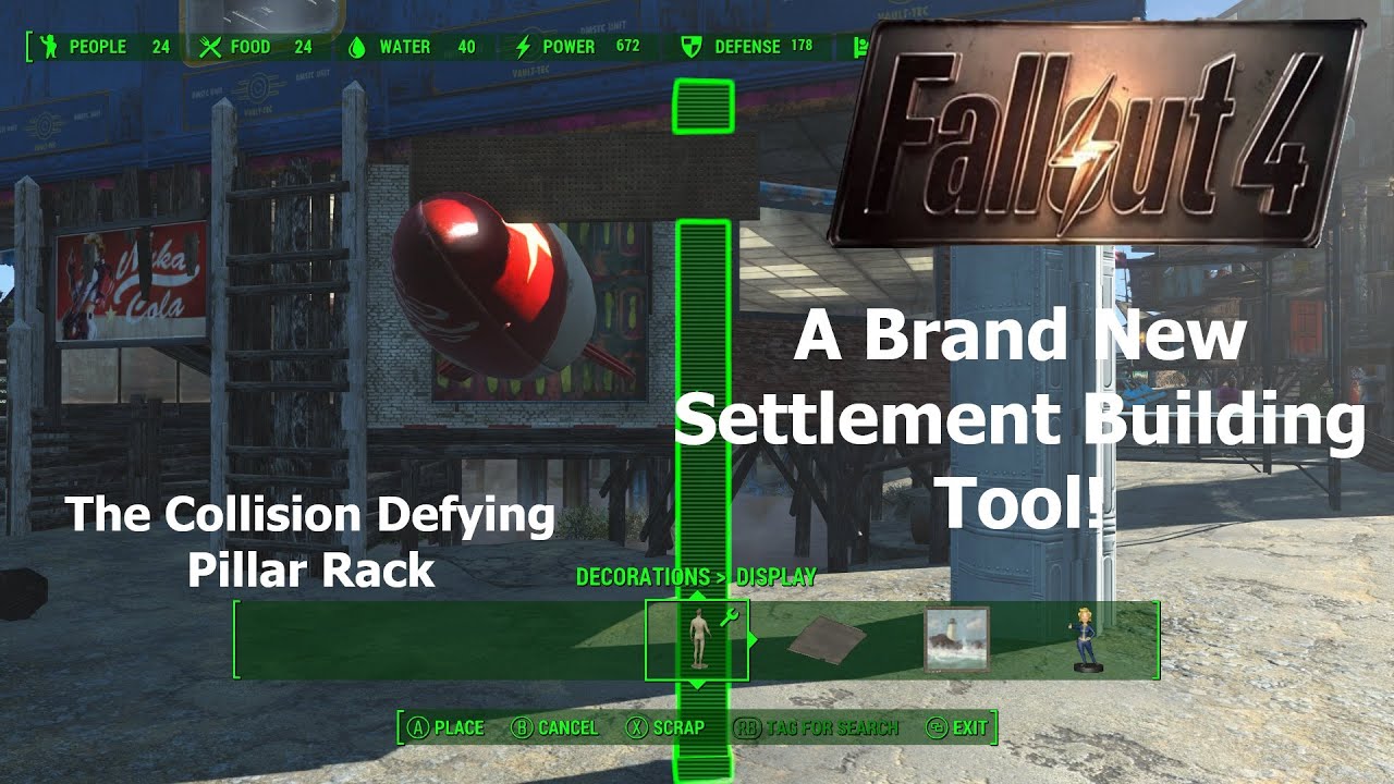 The Pillar Rack. A Brand New, No mods Tool for Fallout 4