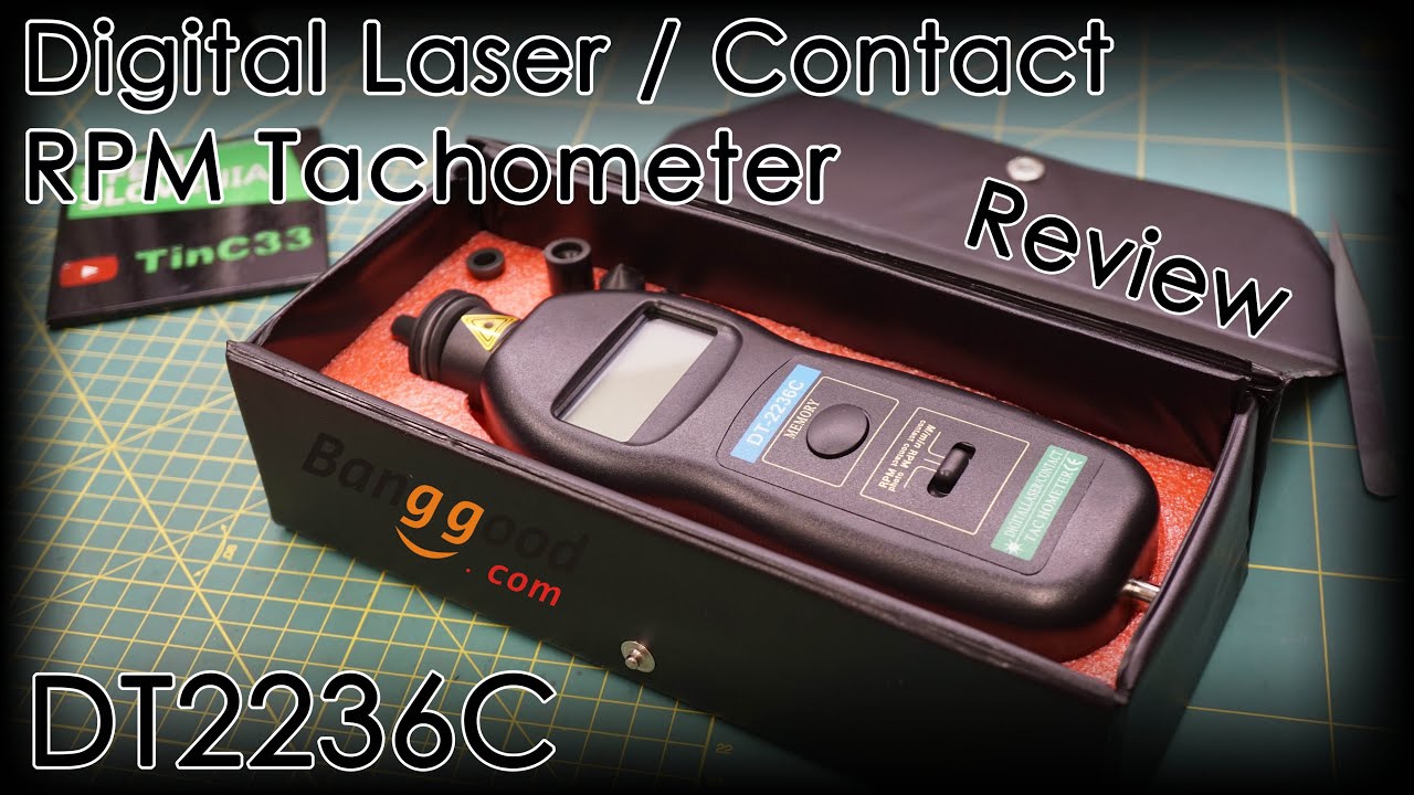 DT2236C Digital Laser / contact RPM Tachometer [unbox / review / first test]