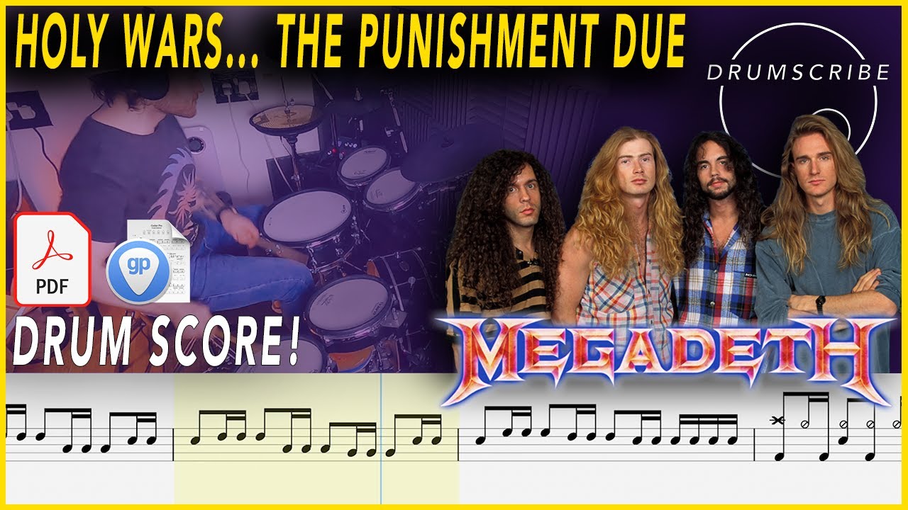 Holy Wars...The Punishment Due - Megadeth | DRUM SCORE Sheet Music | #273 DRUMSCRIBE