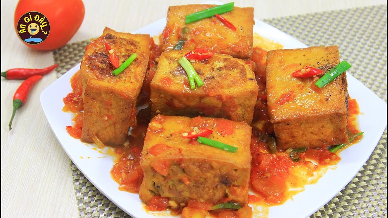 Cách Làm Đậu Hũ Nhồi Thịt Sốt Cà Chua Ngon Tuyệt Cú Mèo / Ăn Gì Đây