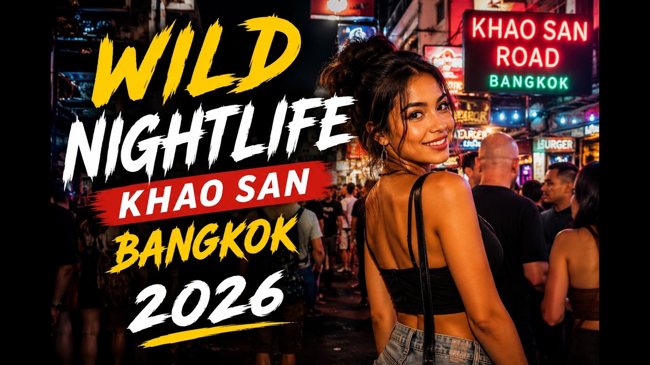 khao San Bangkok new eve countdown 2026 part 2. #BangkokNightlife #KhaoSanRoad #ThailandVlog