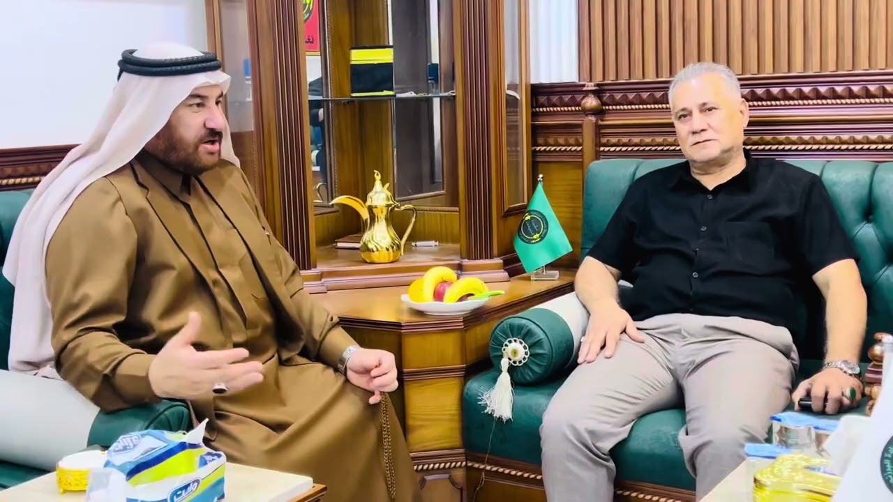 بالفيديو / استقبل الشيخ علي ابراهيم نايف ال صكر العميد هما رؤوف مدير قسم مكافحة المخدرات في كركوك 