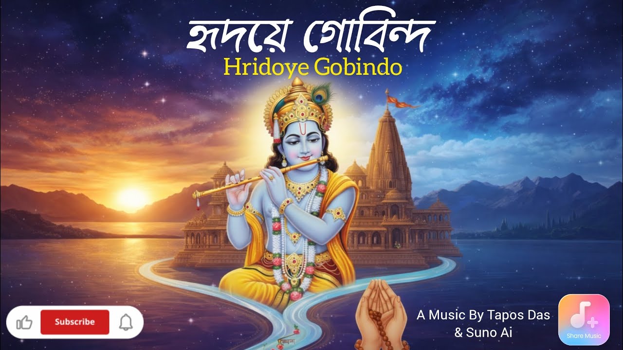 মন শান্ত করা শ্রীকৃষ্ণ ভজন - হৃদয়ে গোবিন্দ | Hare Krishna Kirtan