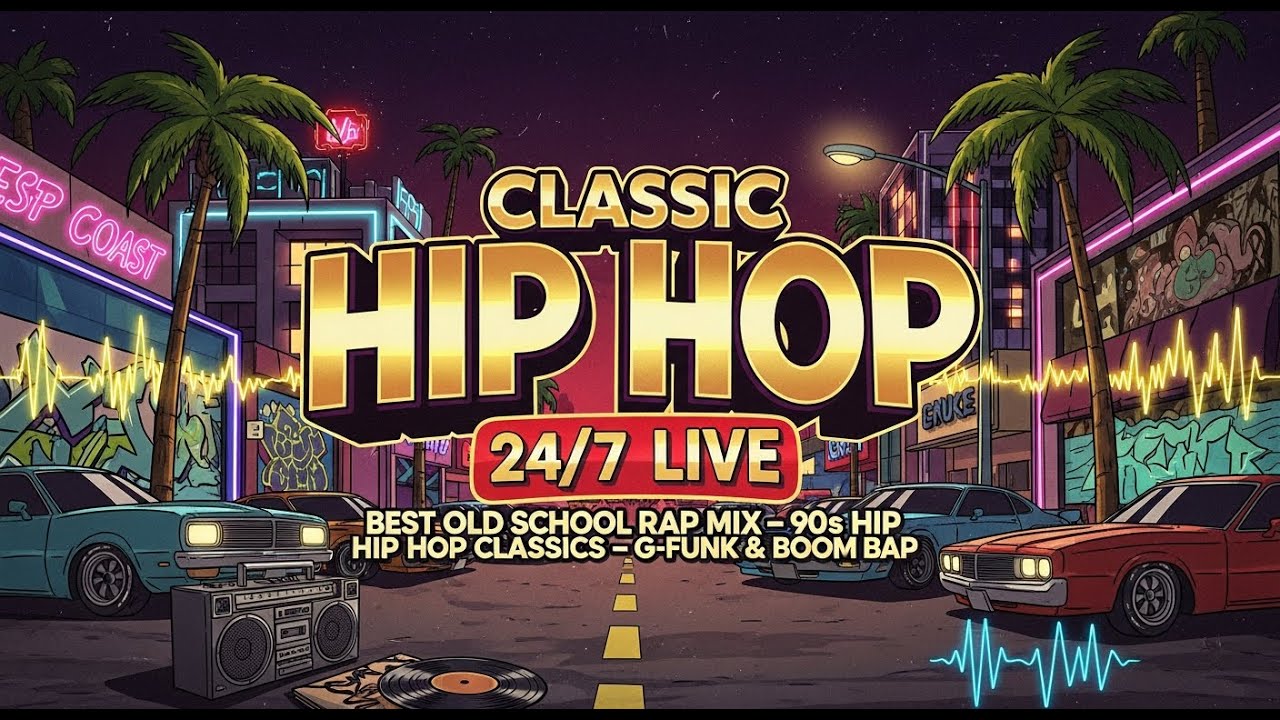 🔥 Classic Hip Hop 24/7 Live 📡 &mdash; Best Old School Rap Mix, 90s Hip Hop Classics, G-Funk & Boom Bap 💯