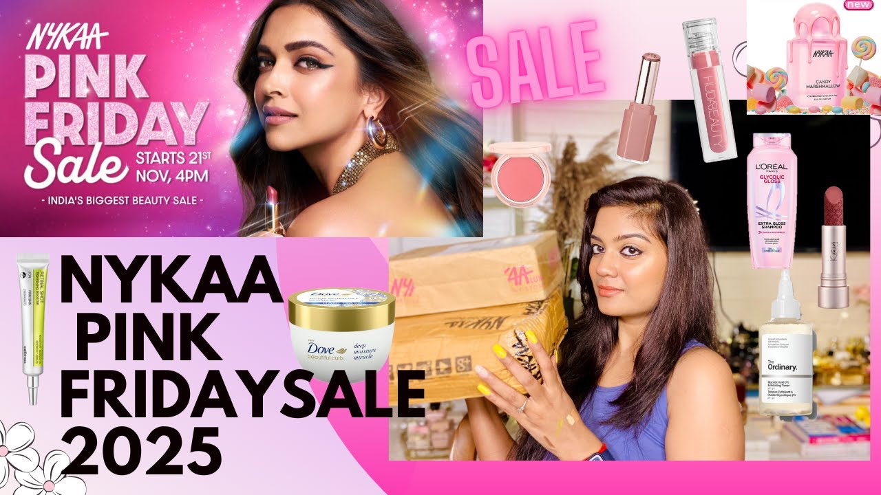 *HUGE* NYKAA HAUL 2025 ||  NYKAA PINK FRIDAY SALE || SKINCARE, MAKEUP UPTO 50% OFF|| MY PASTEL LOVE