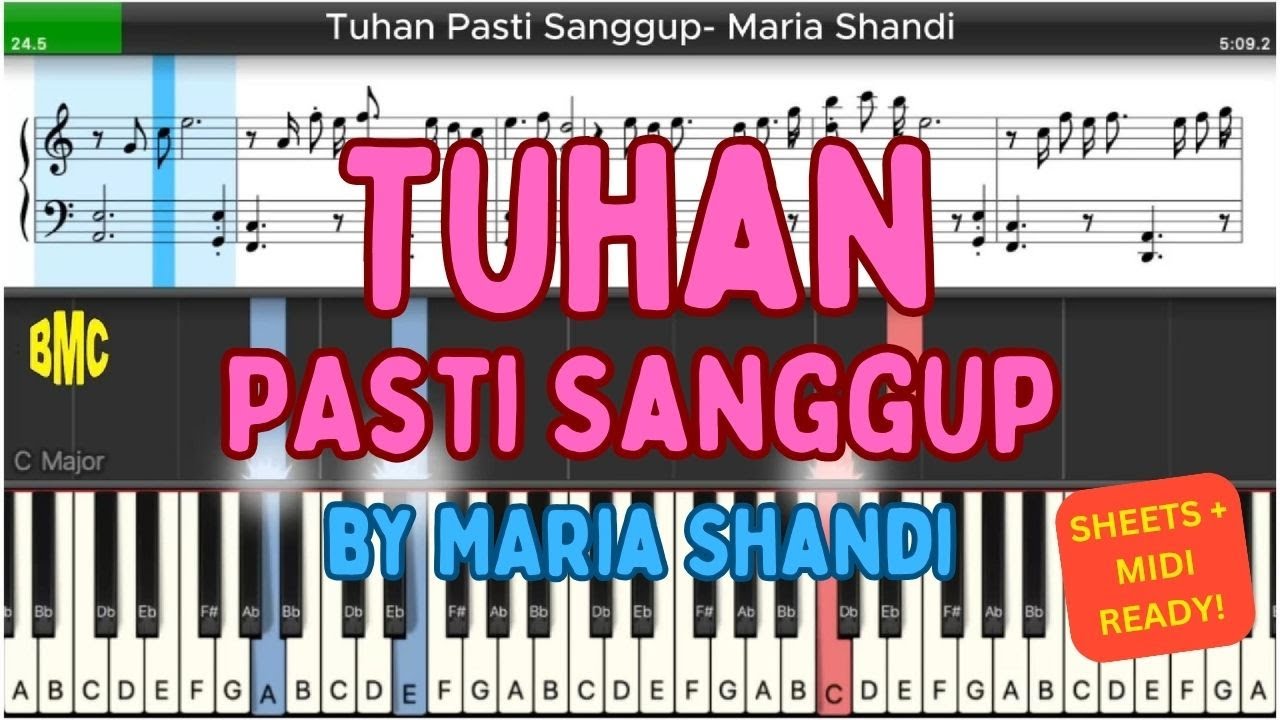 Tuhan Pasti Sanggup - Maria Shandi | EASY PIANO TUTORIAL