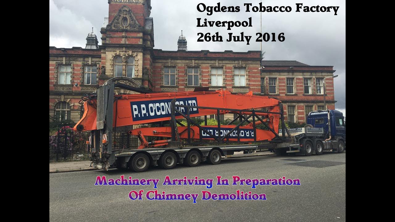 Ogdens Chimney Demolition Liverpool - Machinery Arrival and Assembly
