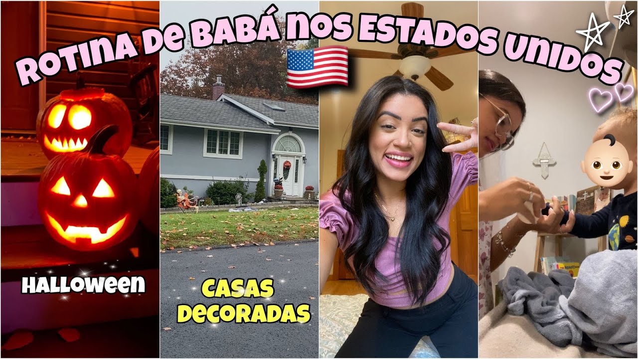 MINHA ROTINA COMO BABÁ NOS ESTADOS UNIDOS + DECORAÇÃO DE HALLOWEEN