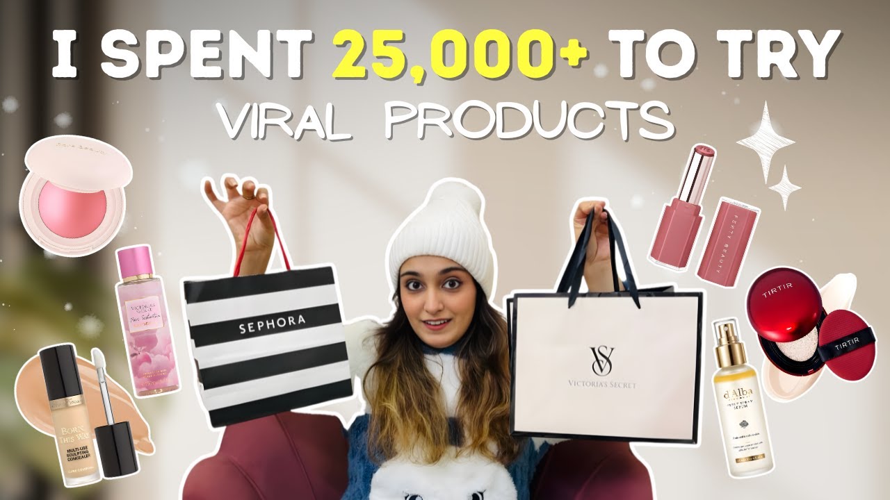 I Spent ₹25,000+ Trying VIRAL Beauty Products… Worth the Hype or Nah?! 😳💄 #makeup