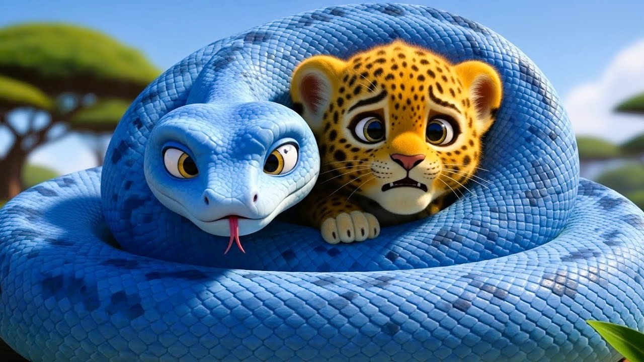 Yellow Chick Man Saves a Baby Leopard 🐆💛 | Animated Rescue Story
