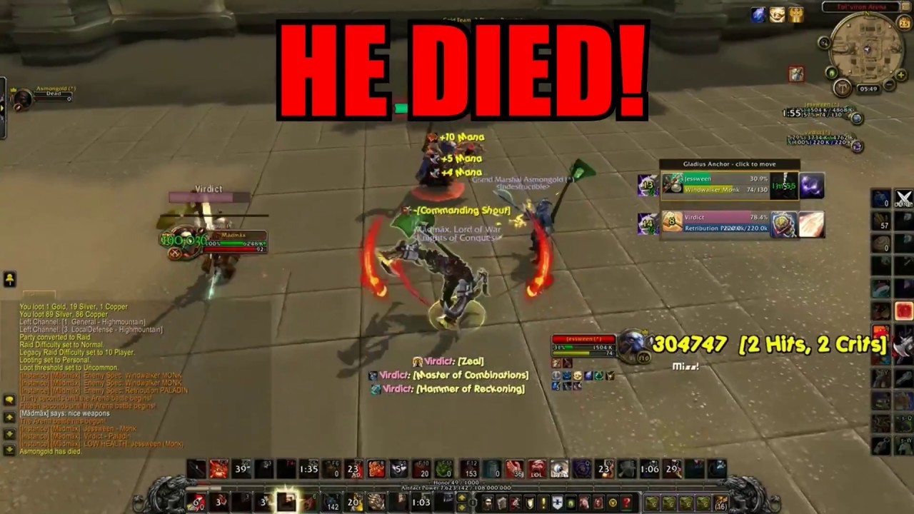 Asmongold WTF You suck At Fury! I healed 3 x your damage lol