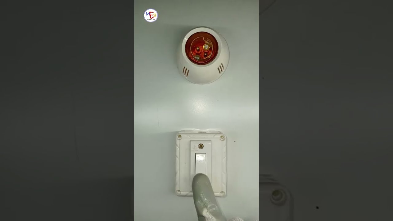 1switch 1 bulb holder wiring|switch box connection #shorts