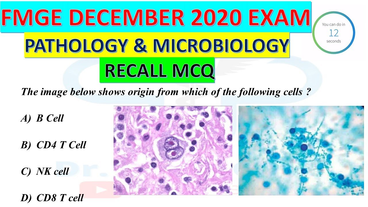 FMGE DECEMBER 2020 EXAM | PATHOLOGY AND MICROBIOLOGY  RECALL MCQ | FMGE DEC RECALL| Doctor Capricorn