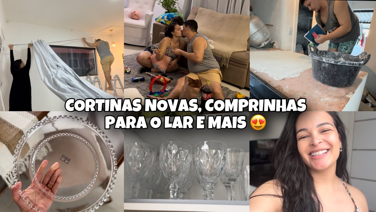 CORTINAS NOVAS, COMPRINHAS PARA O LAR, REPAROS E ATUALIZAÇÕES DA CASA ❤️