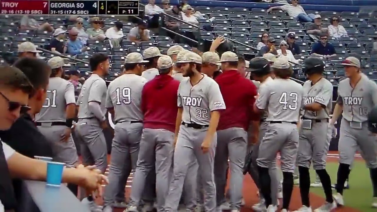 Troy baseball's Brandon Schrepf hits grand slam home run vs. Georgia Southern