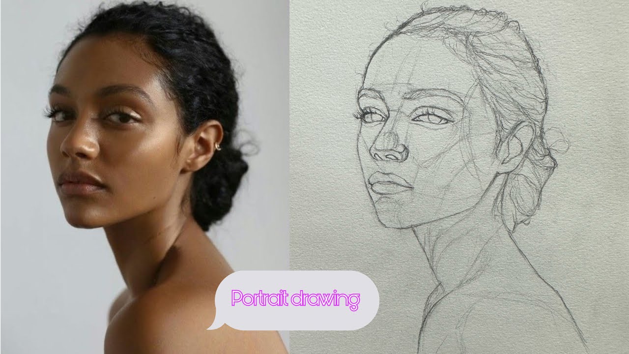 How to draw a portrait using Loomis method-كيفية رسم بورتريه بإستخدام طريقة لوميس
