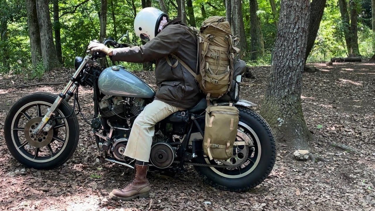最大積載量を確認するバイク旅シミュレーションソロキャンプ#71 Motorcycle trip simulation to check maximum load capacity.