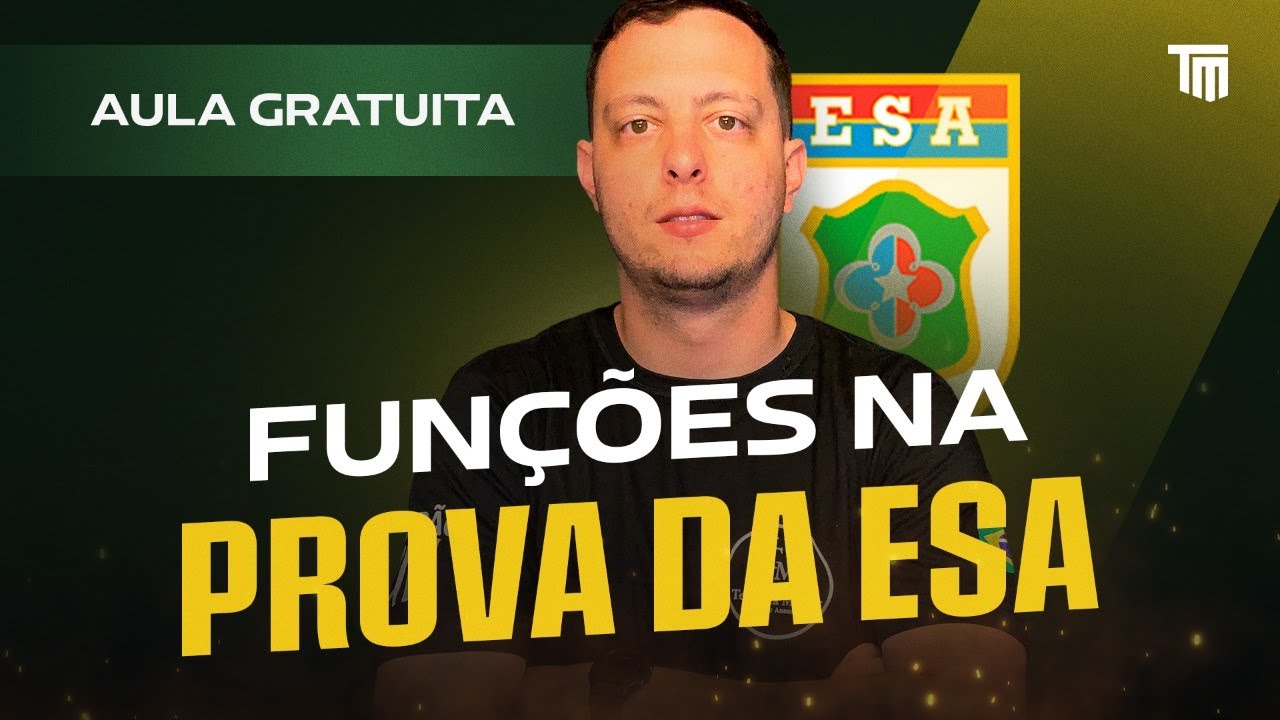 FUNÇÕES NA PROVA DA ESA - Prof. Cesar Annunciato
