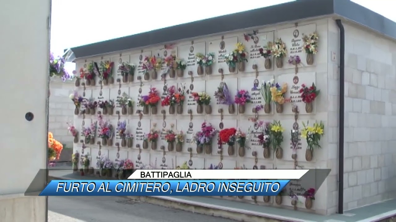 ✅ BATTIPAGLIA, FURTO AL CIMITERO LADRO INSEGUITO |SUD TV 114|