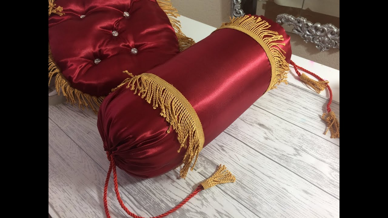 Regular cushion makeover to Bolster  cushion