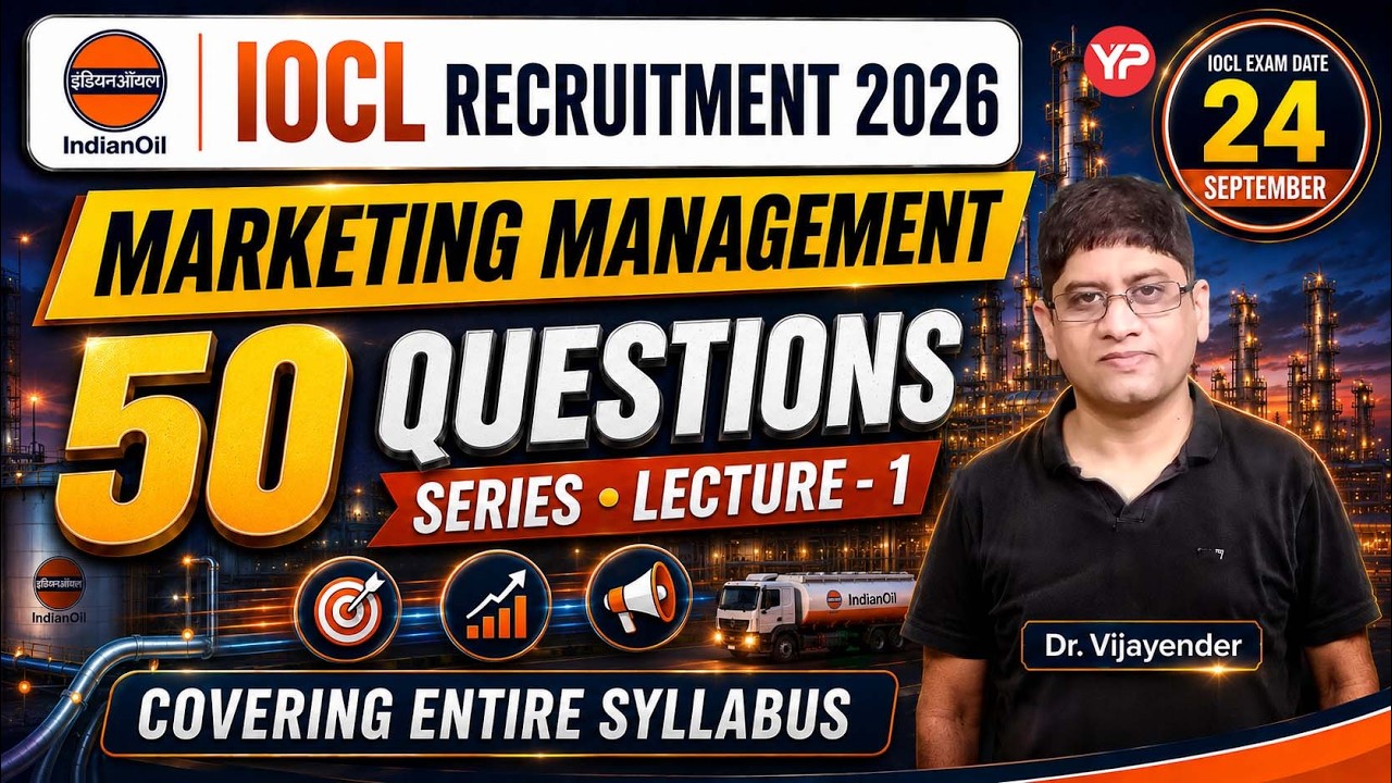 50 Qs series, IOCL Marketing Management written exam preparation (CBT) 2026