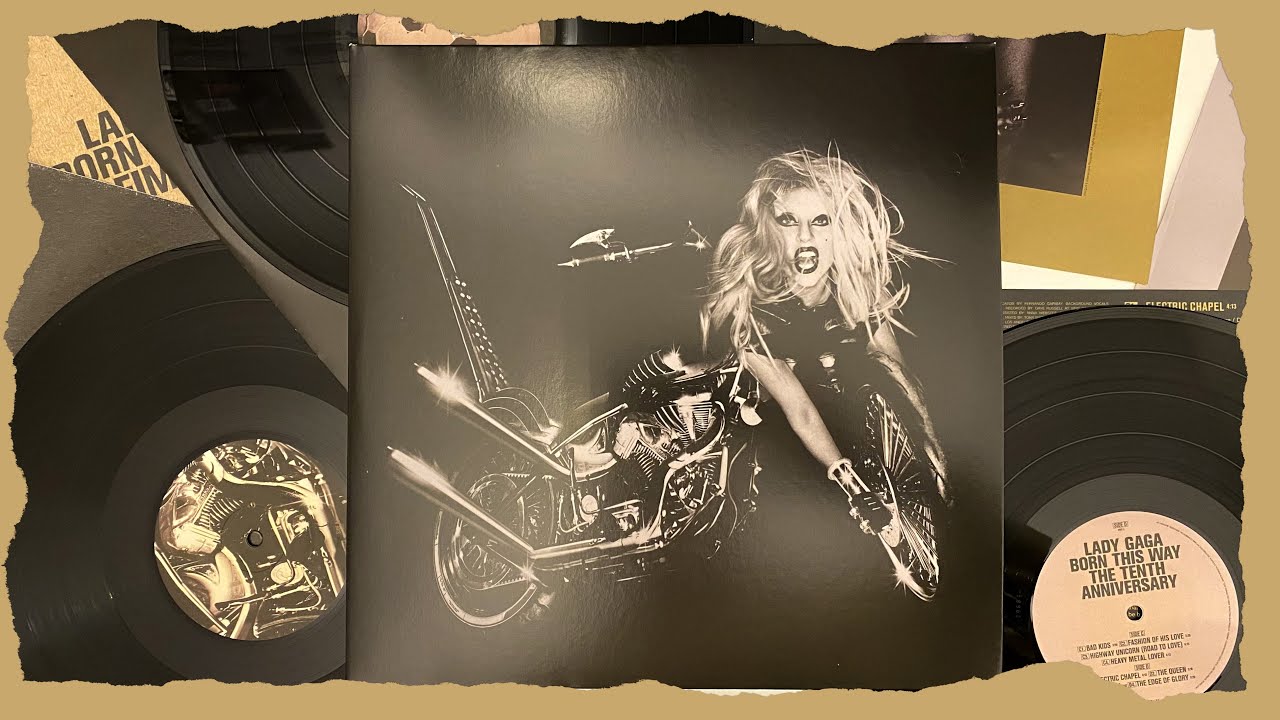 ˚ ༘✶ ⋆｡˚ ⁀➷ lady gaga - born this way (the tenth anniversary) vinyl | unboxing
