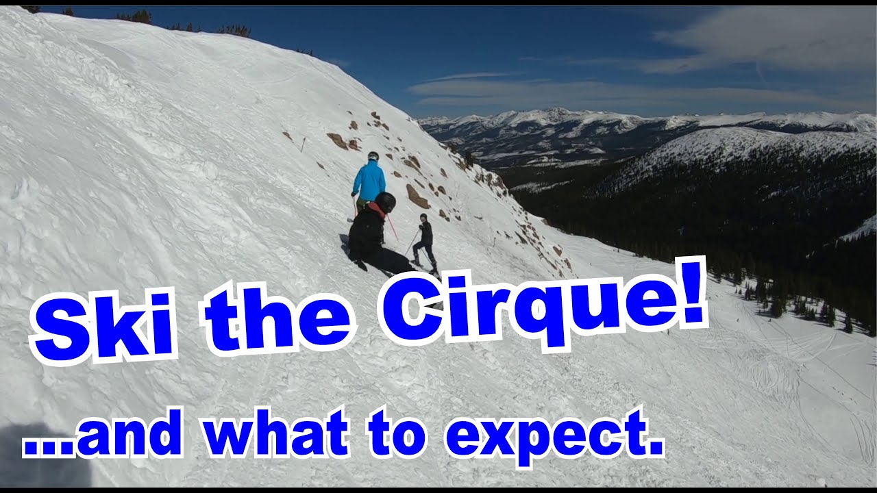Skiing and Snowboarding The Cirque territory at Winter Park Resort, Colorado.
