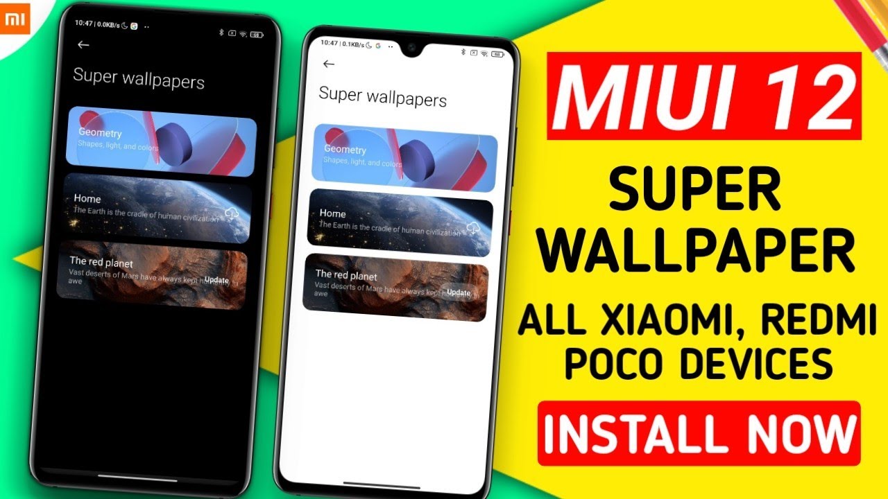 MIUI 12 NEW SUPER WALLPAPER INSTALL ON ANY REDMI OR POCO DEVICE | MIUI 12 SUPER WALLPAPER