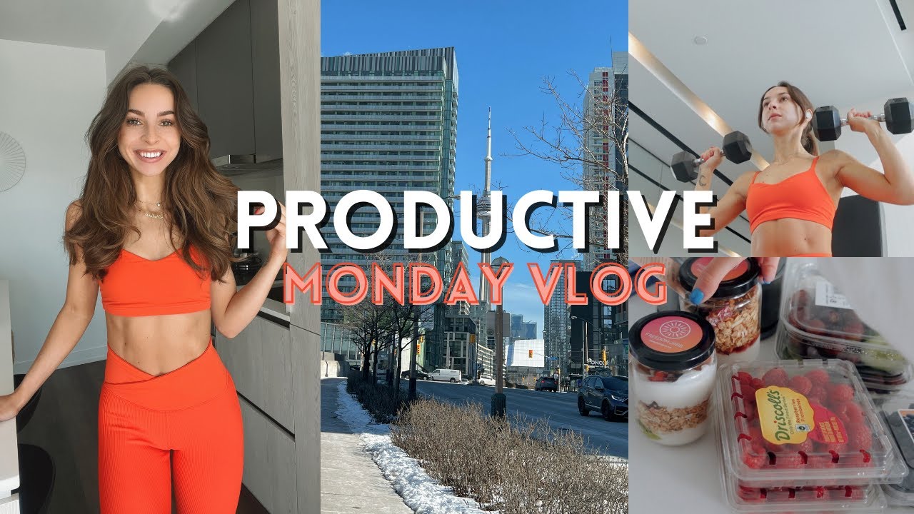 Productive Monday, Working from home, Push Workout, Errands | VLOG