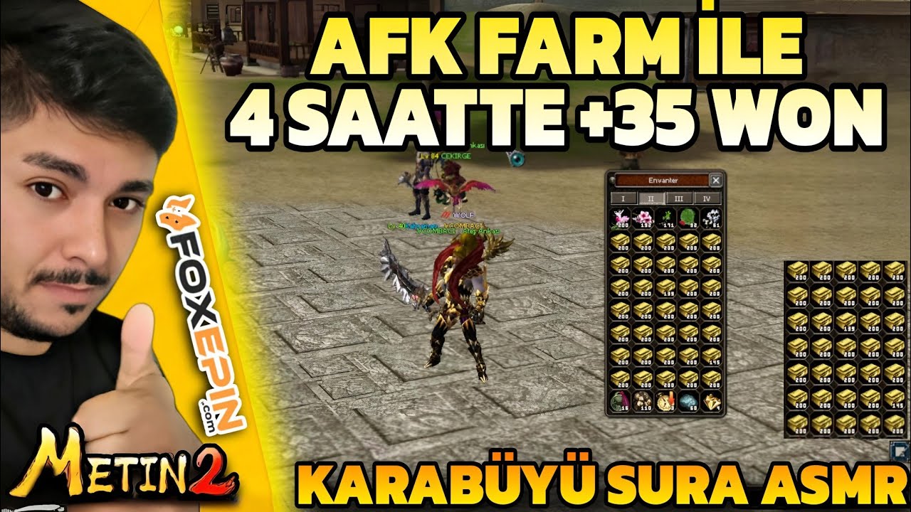AFK Şekilde 4 Saatte 35 Won | Sunak Özlemi | Metin2 TR Ruby#324 #metin2 #metin2tr #metin2ruby
