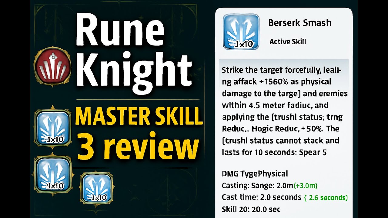 Rune Knight MS3 - Berserk Smash Review #romc  #romccreator #zenyonly